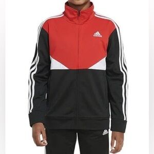 NEW - Adidas Boys' Big Zip Front Sportswear Color Block TricotJacket Med (10/12)